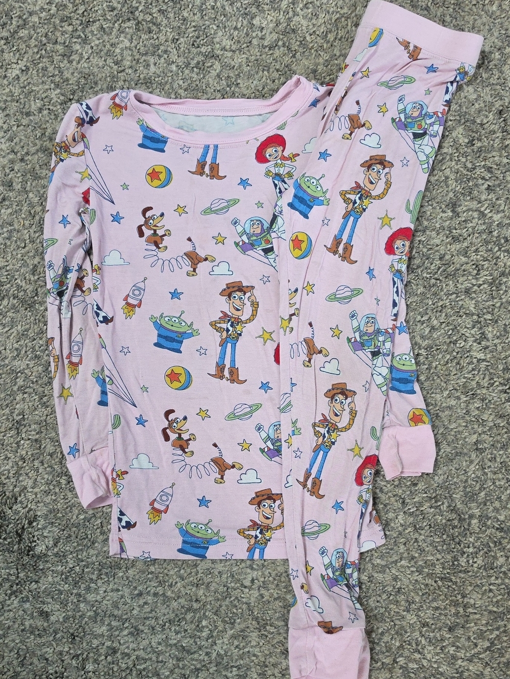 Little Sleepies Disney Toy Story Pajama Set Pink Girls 4T